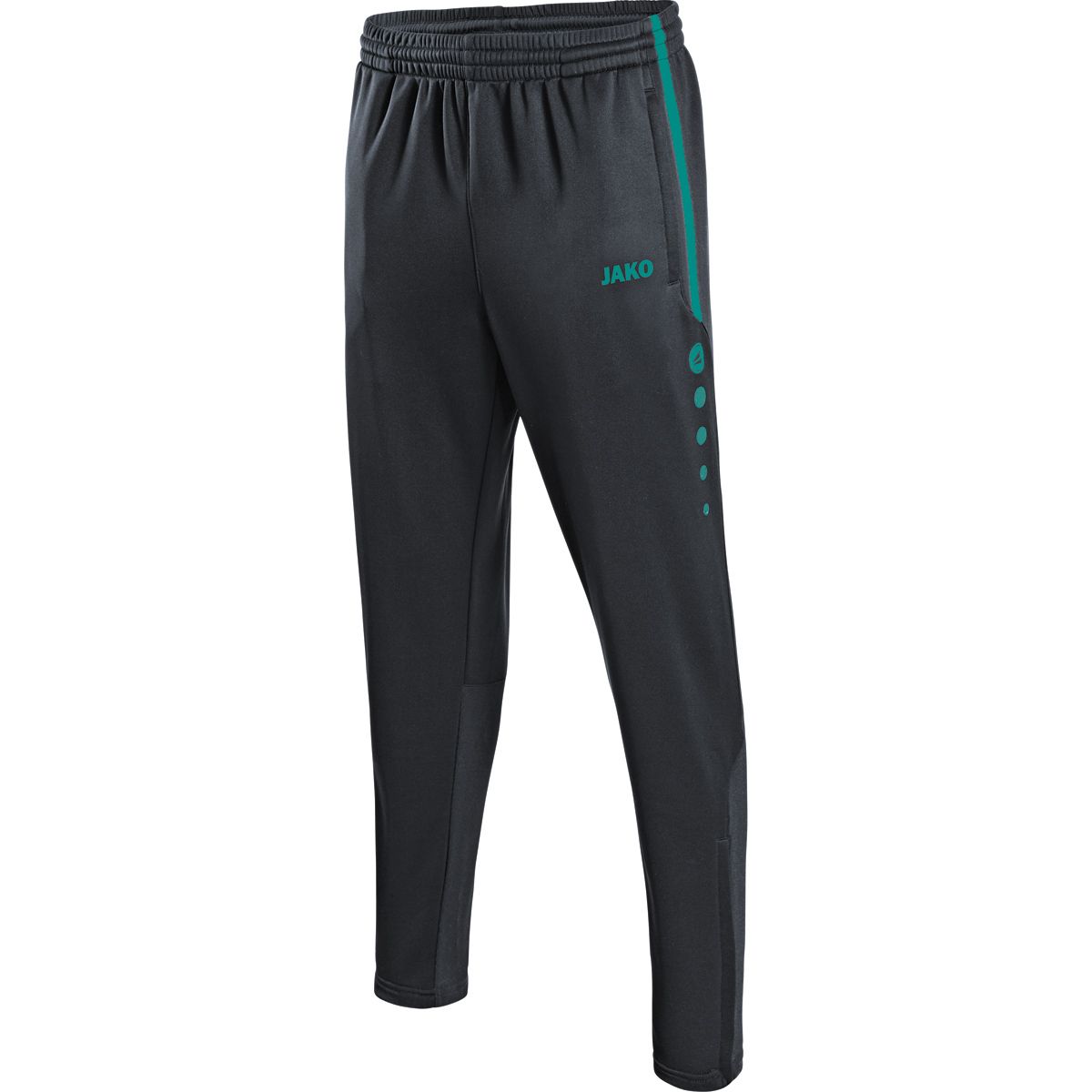 JAKO Trainingsbroek Active 8495 Antraciet Turqouise