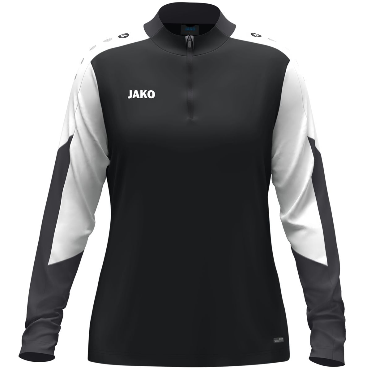 JAKO Ziptop 8670D Zwart Wit Antraciet| Jakosportkleding | Bedrukking mogelijk