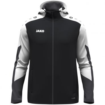 JAKO Jas met Kap Dynamic 6870 Zwart Wit Antraciet | Jakosportkleding | Bedrukking mogelijk